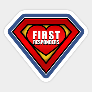 Superhero First Responder Coronavirus Hero Sticker